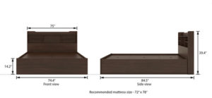 Display Headboard with Storage Bed 4